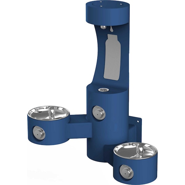 Elkay Outdoor Lk4409 Wall Mount Bi-Level Fountain & Bottle Filler Blue LK4409BFBLU - main